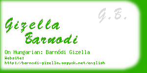 gizella barnodi business card