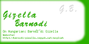 gizella barnodi business card